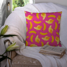 Load image into Gallery viewer, Bananas on Pink Throw Pillow - 14x14 Decorative Pillow – Art for Your Home &amp; Patio BB5140PW1414