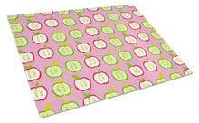 Load image into Gallery viewer, Apples on Pink Glass Cutting Boards – Durable, Decorative Kitchen Art Large BB5141LCB