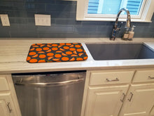 Load image into Gallery viewer, Oranges on Gray Dish Drying Mat – Absorbent, Artistic Kitchen Essentials BB5142DDM