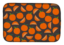 Load image into Gallery viewer, Oranges on Gray Dish Drying Mat – Absorbent, Artistic Kitchen Essentials BB5142DDM