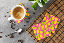 Load image into Gallery viewer, Lemons and Limes on Pink Foam Coaster  BB5143FC