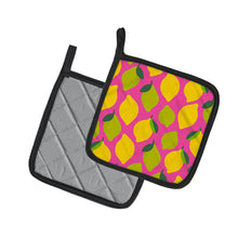 Load image into Gallery viewer, Lemons and Limes on Pink Pot Holders - Set of 2 - Heat-Resistant Kitchen Essentials BB5143PTHD