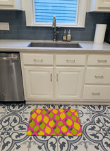 Load image into Gallery viewer, Lemons and Limes on Pink Machine Washable Memory Foam Mat BB5143RUG