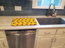 Load image into Gallery viewer, Watermelon on Yellow Dish Drying Mat – Absorbent, Artistic Kitchen Essentials BB5144DDM