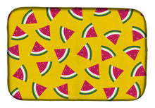 Load image into Gallery viewer, Watermelon on Yellow Dish Drying Mat – Absorbent, Artistic Kitchen Essentials BB5144DDM