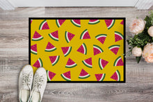 Load image into Gallery viewer, Watermelon on Yellow Doormat - 24x36 Decorative Floor Mat – Indoor/Outdoor Rug with Artistic Flair BB5144JMAT