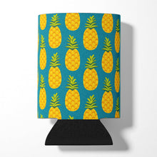 Load image into Gallery viewer, Pineapples on Teal Can or Bottle Hugger BB5145CC