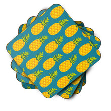 Load image into Gallery viewer, Pineapples on Teal Foam Coaster  BB5145FC