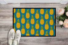 Load image into Gallery viewer, Pineapples on Teal Doormat - 18x27 Decorative Floor Mat – Indoor/Outdoor Rug with Artistic Flair BB5145MAT