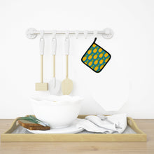 Load image into Gallery viewer, Pineapples on Teal Pot Holders - Set of 2 - Heat-Resistant Kitchen Essentials BB5145PTHD