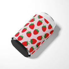 Load image into Gallery viewer, Strawberries on Pink Can or Bottle Hugger BB5146CC