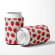 Load image into Gallery viewer, Strawberries on Pink Can or Bottle Hugger BB5146CC