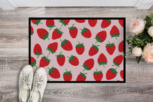 Load image into Gallery viewer, Strawberries on Pink Doormat - 24x36 Decorative Floor Mat – Indoor/Outdoor Rug with Artistic Flair BB5146JMAT