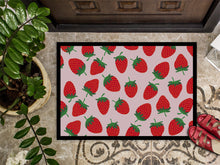 Load image into Gallery viewer, Strawberries on Pink Doormat - 24x36 Decorative Floor Mat – Indoor/Outdoor Rug with Artistic Flair BB5146JMAT