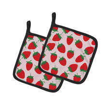 Load image into Gallery viewer, Strawberries on Pink Pot Holders - Set of 2 - Heat-Resistant Kitchen Essentials BB5146PTHD