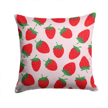 Load image into Gallery viewer, Strawberries on Pink Throw Pillow - 14x14 Decorative Pillow – Art for Your Home &amp; Patio BB5146PW1414