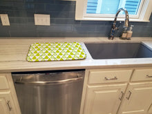 Load image into Gallery viewer, Pears on White Dish Drying Mat – Absorbent, Artistic Kitchen Essentials BB5147DDM