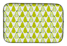 Load image into Gallery viewer, Pears on White Dish Drying Mat – Absorbent, Artistic Kitchen Essentials BB5147DDM