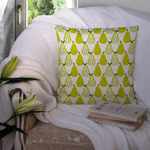 Load image into Gallery viewer, Pears on White Throw Pillow - 14x14 Decorative Pillow – Art for Your Home &amp; Patio BB5147PW1414