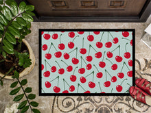 Load image into Gallery viewer, Cherries on Blue Doormat - 24x36 Decorative Floor Mat – Indoor/Outdoor Rug with Artistic Flair BB5148JMAT
