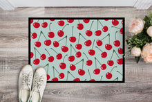 Load image into Gallery viewer, Cherries on Blue Doormat - 18x27 Decorative Floor Mat – Indoor/Outdoor Rug with Artistic Flair BB5148MAT