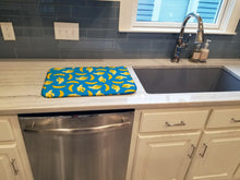 Load image into Gallery viewer, Bananas on Blue Dish Drying Mat – Absorbent, Artistic Kitchen Essentials BB5149DDM