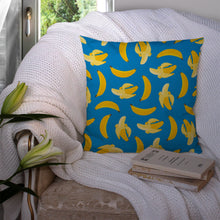 Load image into Gallery viewer, Bananas on Blue Throw Pillow - 14x14 Decorative Pillow – Art for Your Home &amp; Patio BB5149PW1414