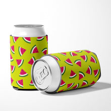Load image into Gallery viewer, Watermelon on Lime Green Can or Bottle Hugger BB5151CC