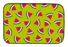 Load image into Gallery viewer, Watermelon on Lime Green Dish Drying Mat – Absorbent, Artistic Kitchen Essentials BB5151DDM