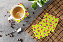 Load image into Gallery viewer, Watermelon on Lime Green Foam Coaster  BB5151FC