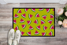 Load image into Gallery viewer, Watermelon on Lime Green Doormat - 24x36 Decorative Floor Mat – Indoor/Outdoor Rug with Artistic Flair BB5151JMAT