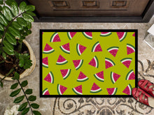 Load image into Gallery viewer, Watermelon on Lime Green Doormat - 18x27 Decorative Floor Mat – Indoor/Outdoor Rug with Artistic Flair BB5151MAT
