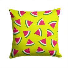 Load image into Gallery viewer, Watermelon on Lime Green Throw Pillow - 14x14 Decorative Pillow – Art for Your Home &amp; Patio BB5151PW1414