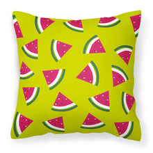 Load image into Gallery viewer, Watermelon on Lime Green Fabric Decorative Pillow BB5151PW1818