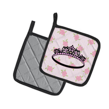 Load image into Gallery viewer, Ballerina Tiara Sparkles Pot Holders - Set of 2 - Heat-Resistant Kitchen Essentials BB5159PTHD