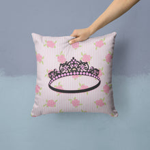 Load image into Gallery viewer, Ballerina Tiara Sparkles Throw Pillow - 14x14 Decorative Pillow – Art for Your Home &amp; Patio BB5159PW1414