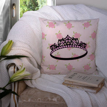 Load image into Gallery viewer, Ballerina Tiara Sparkles Throw Pillow - 14x14 Decorative Pillow – Art for Your Home &amp; Patio BB5159PW1414