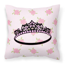Load image into Gallery viewer, Ballerina Tiara Sparkles Fabric Decorative Pillow BB5159PW1818
