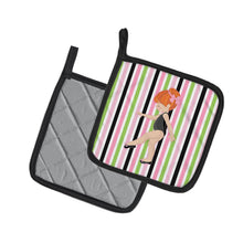 Load image into Gallery viewer, Ballerina Red Head Point Pot Holders - Set of 2 - Heat-Resistant Kitchen Essentials BB5161PTHD