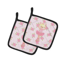 Load image into Gallery viewer, Ballerina Blonde Front Pose Pot Holders - Set of 2 - Heat-Resistant Kitchen Essentials BB5164PTHD