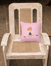Load image into Gallery viewer, Ballerina Red Head Jete Fabric Decorative Pillow BB5165PW1818
