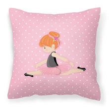Load image into Gallery viewer, Ballerina Red Head Jete Fabric Decorative Pillow BB5165PW1818