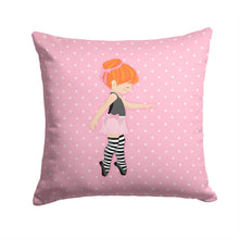 Load image into Gallery viewer, Ballerina Red Head Releve Throw Pillow - 14x14 Decorative Pillow – Art for Your Home &amp; Patio BB5168PW1414