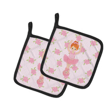 Load image into Gallery viewer, Ballerina Red Front Pose Pot Holders - Set of 2 - Heat-Resistant Kitchen Essentials BB5169PTHD