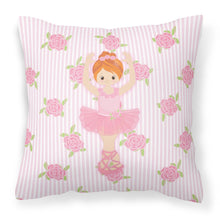 Load image into Gallery viewer, Ballerina Red Front Pose Fabric Decorative Pillow BB5169PW1818