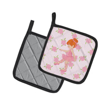 Load image into Gallery viewer, Ballerina Red Head Point Pot Holders - Set of 2 - Heat-Resistant Kitchen Essentials BB5170PTHD