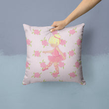Load image into Gallery viewer, Ballerina Blonde Point Throw Pillow - 14x14 Decorative Pillow – Art for Your Home &amp; Patio BB5171PW1414