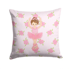Load image into Gallery viewer, Ballerina Brunette Front Pose Throw Pillow - 14x14 Decorative Pillow – Art for Your Home &amp; Patio BB5173PW1414