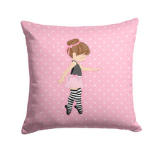Load image into Gallery viewer, Ballerina Brunette Releve Throw Pillow - 14x14 Decorative Pillow – Art for Your Home &amp; Patio BB5175PW1414