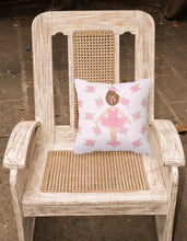 Load image into Gallery viewer, Ballerina Brunette Back Pose Fabric Decorative Pillow BB5176PW1818